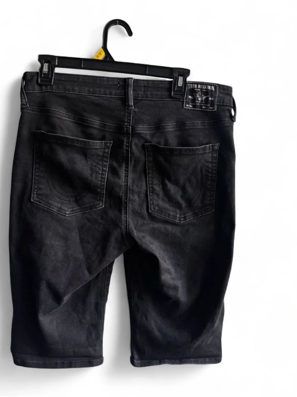 True Religion Men’s Black Denim Jean Shorts